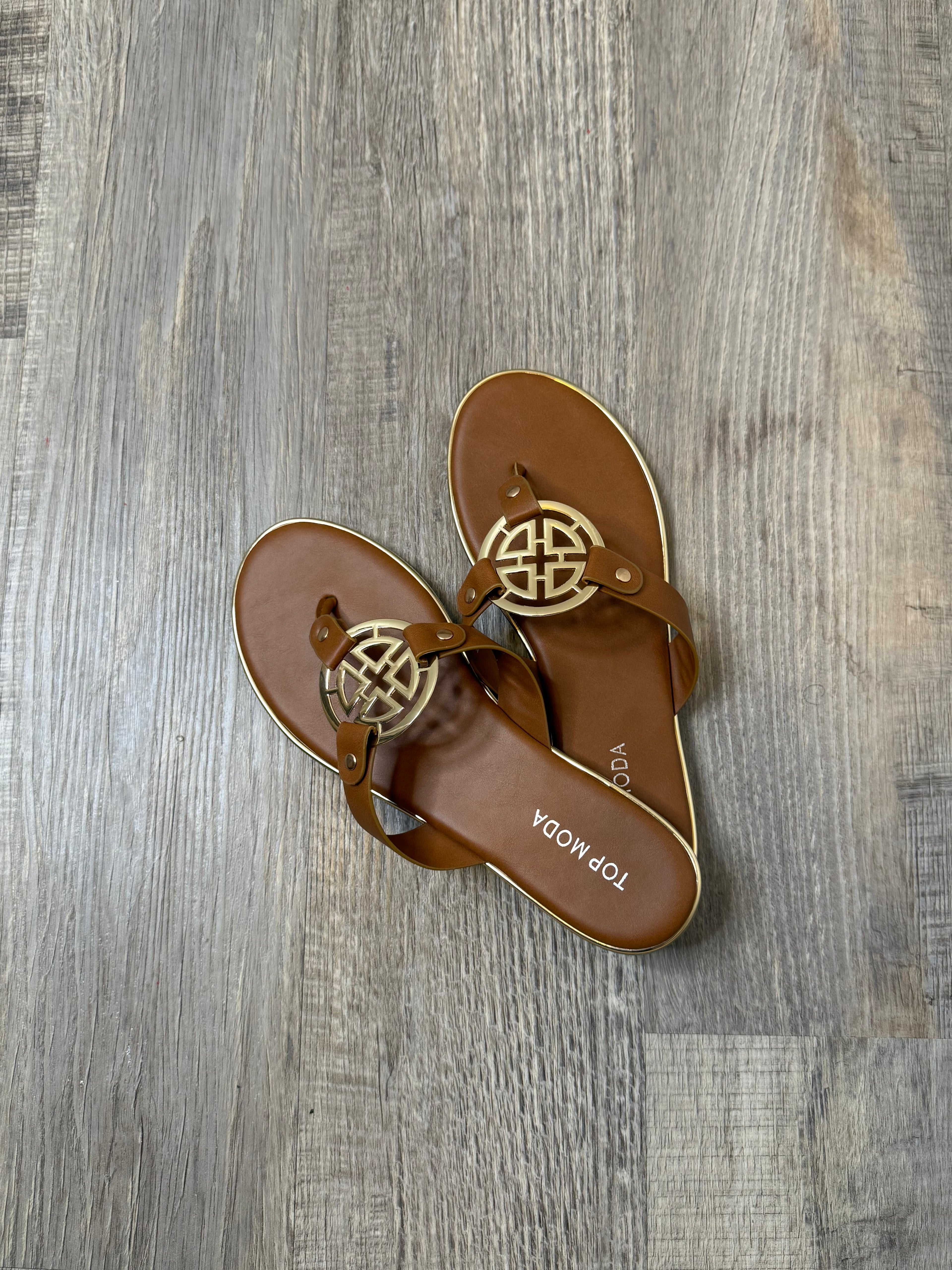 GEMA SLIP-ON SANDALS-TAN