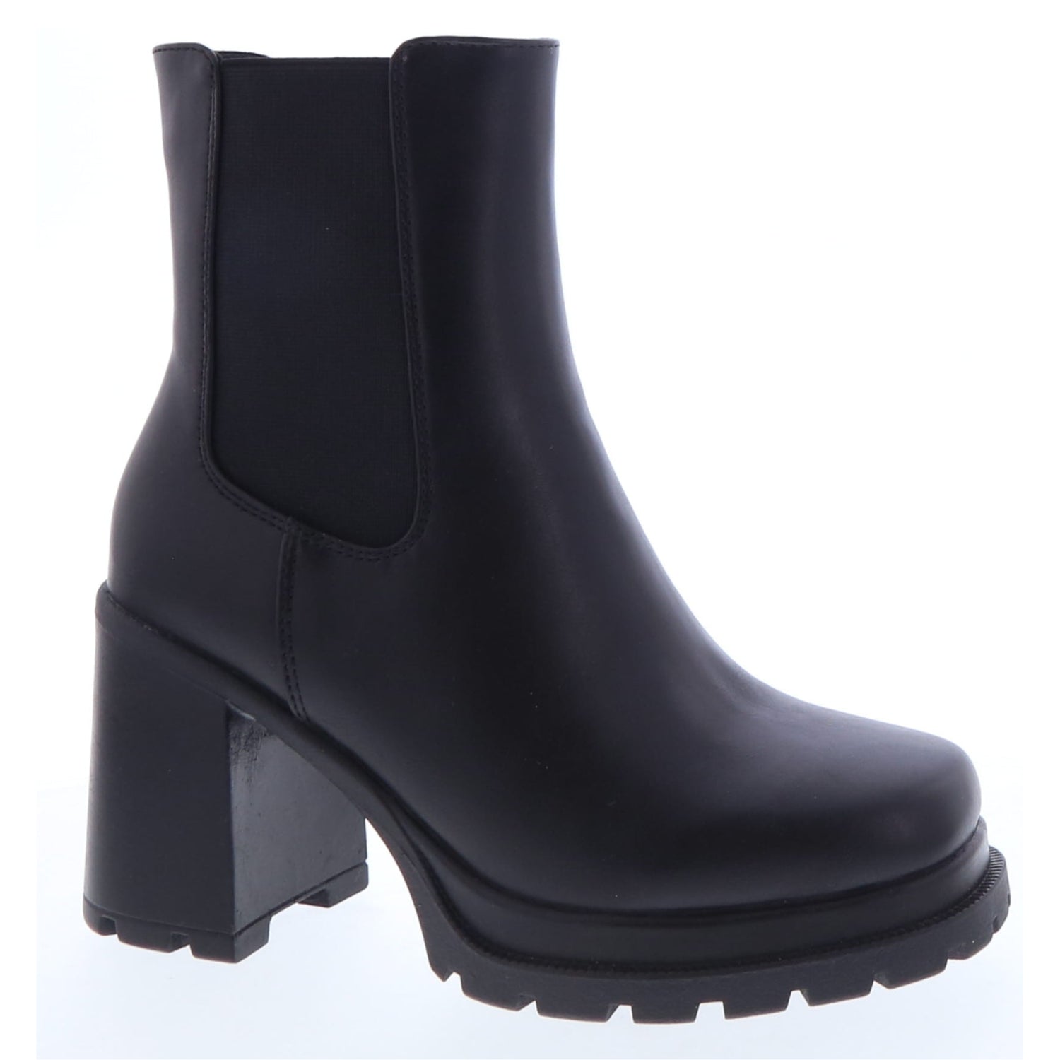 CAROLINA BLOCK HEEL ANKLE BOOTS - BLACK
